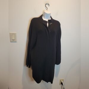 Thomas Wylde Size M Wool/cashmere Blend Black Snap Up Cardigan
